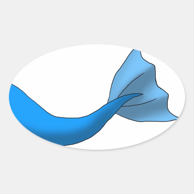 Adesivo Oval Azul-Sereia (Frente)