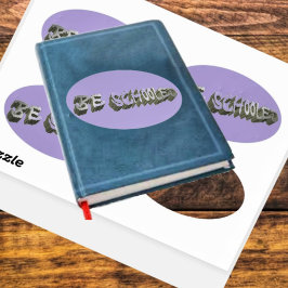 Adesivo Oval B. Cinza-Wht-Sticker