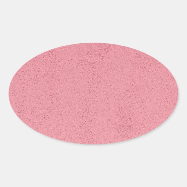 Adesivo Oval Bagunça Rosa Quente (Frente)