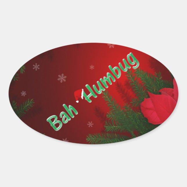 Adesivo Oval Bah Humbug (Frente)