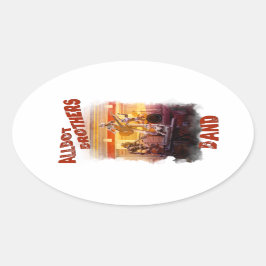 Adesivo Oval banda dos irmãos Allbot/Reparo de Saucer do Bob