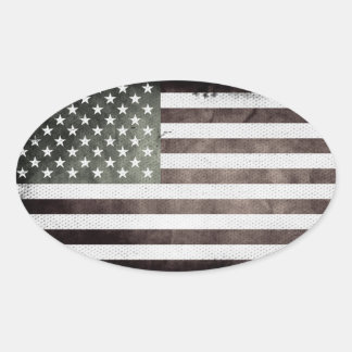 Adesivo Oval Bandeira Americana