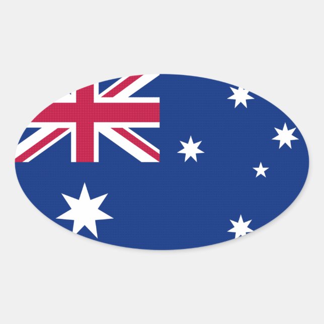 Adesivo Oval bandeira australiana (Frente)