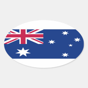 Adesivo Oval Bandeira australiana