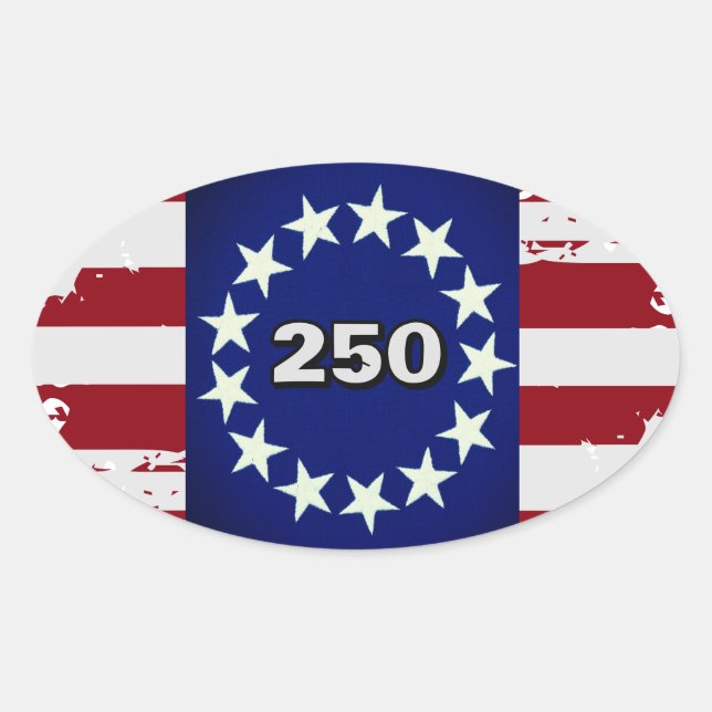Adesivo Oval Bandeira Colonial 250 (Frente)