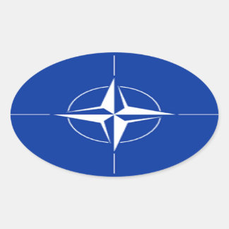 Adesivo Oval Bandeira da NATO