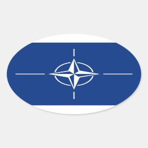 Adesivo Oval Bandeira da OTAN