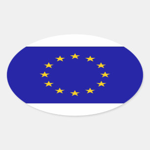 Adesivo Oval Bandeira da União Europeia