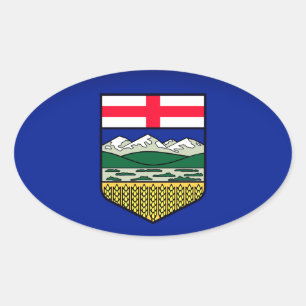 Adesivo Oval Bandeira de Alberta - CANADÁ