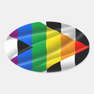 ADESIVO OVAL BANDEIRA DE APOIADOR RETO