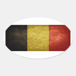 Adesivo Oval Bandeira de Bélgica