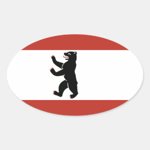 Adesivo Oval Bandeira de Berlim