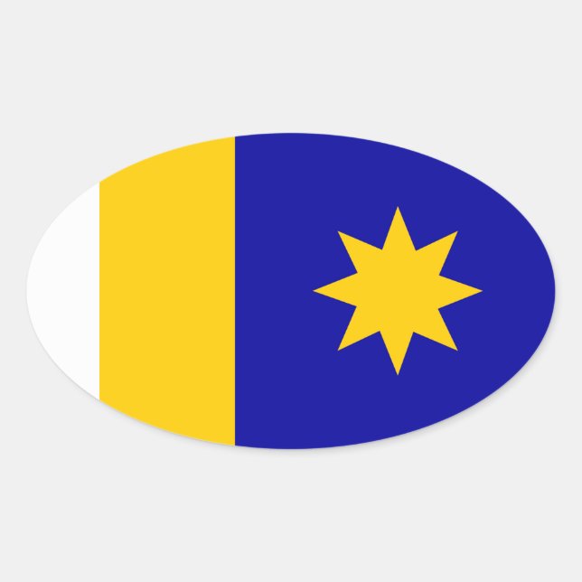 Adesivo Oval Bandeira de Hutchinson, Kansas (Frente)