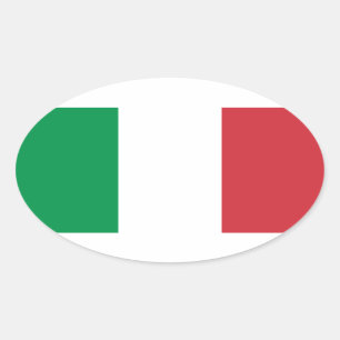 Adesivo Oval Bandeira de Italia