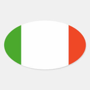 Adesivo Oval Bandeira de Italia