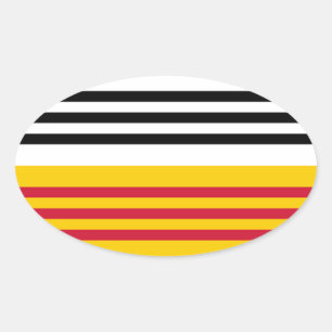 Adesivo Oval Bandeira de Loon op Zand