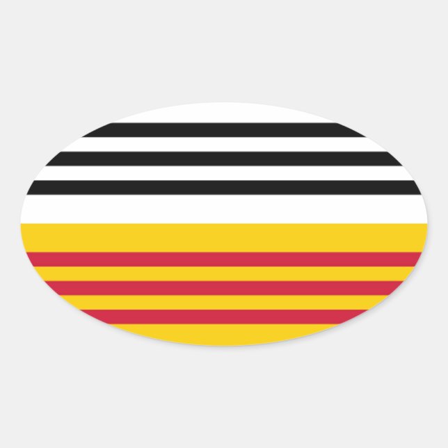 Adesivo Oval Bandeira de Loon op Zand (Frente)