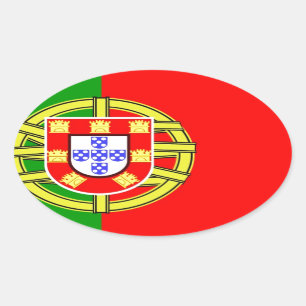 Adesivo Oval Bandeira de Portugal