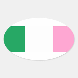 Adesivo Oval Bandeira do Tricolor na Terra Nova (Canadá)