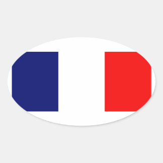 Adesivo Oval Bandeira francesa