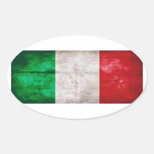 Adesivo Oval Bandeira italiana