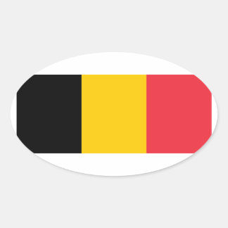 Adesivo Oval Bandeira nacional da Bélgica