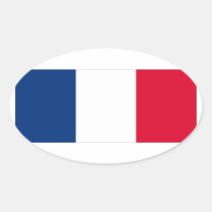 Adesivo Oval Bandeira nacional da França
