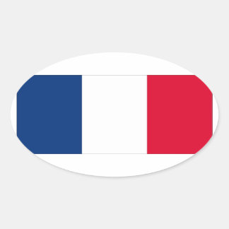 Adesivo Oval Bandeira nacional da França