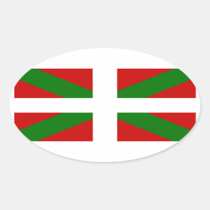 Adesivo Oval Bandeira país Basco euskadi