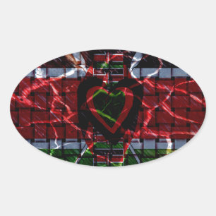 Adesivo Oval Bandeira Rachada: Mantenha Simples - Resiliência Q