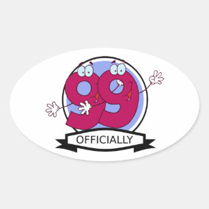 Adesivo Oval Banner oficial de aniversário de 99