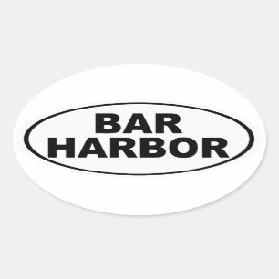 Adesivo Oval Bar Harbour Maine