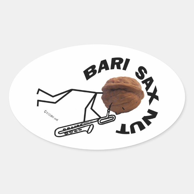 Adesivo Oval Bari Sax Nut (Frente)