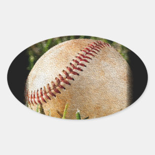 Adesivo Oval Baseball