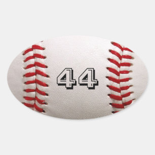 Adesivo Oval Baseball com número personalizável
