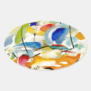 Adesivo Oval Batalha do Mar de Kandinsky em 1913