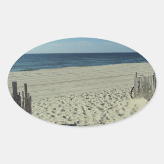 Adesivo Oval Beach Beauty