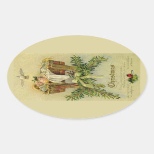 Adesivo Oval Bebê Jesus