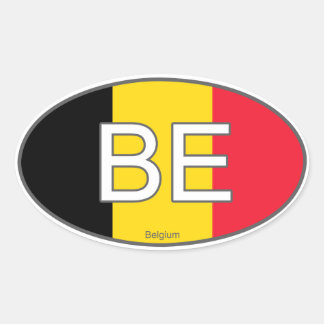 Adesivo Oval Bélgica EuroSticker