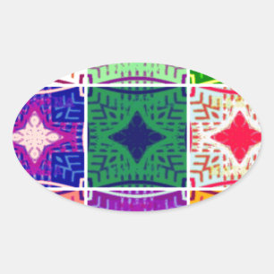 Adesivo Oval Belo e espantoso padrão de Impressão com controlo 