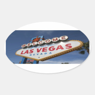 Adesivo Oval Bem-Vindo A Las Vegas