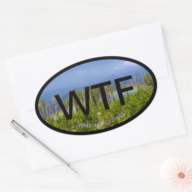 Adesivo Oval Bem-vindo ao Fraser (Envelope)