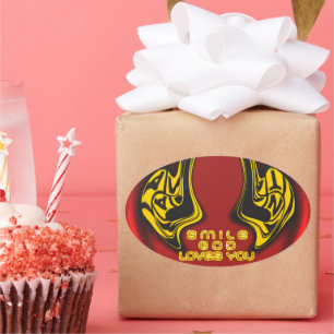 Adesivo Oval Bênção de Acima: Saudação Espiritual do Amor de De