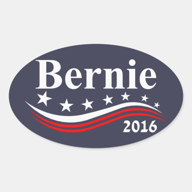 Adesivo Oval Bernie Sanders 2016 (Frente)