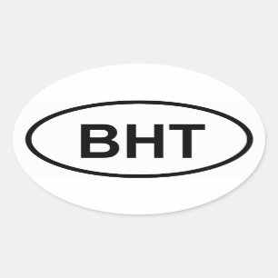 Adesivo Oval Bhutan "BHT "