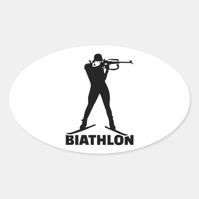 Adesivo Oval Biatlon (Frente)