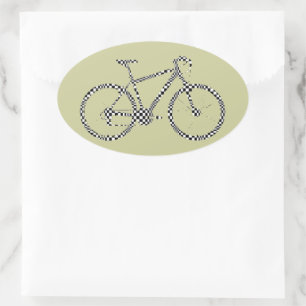 Adesivo Oval bicicleta chantageada