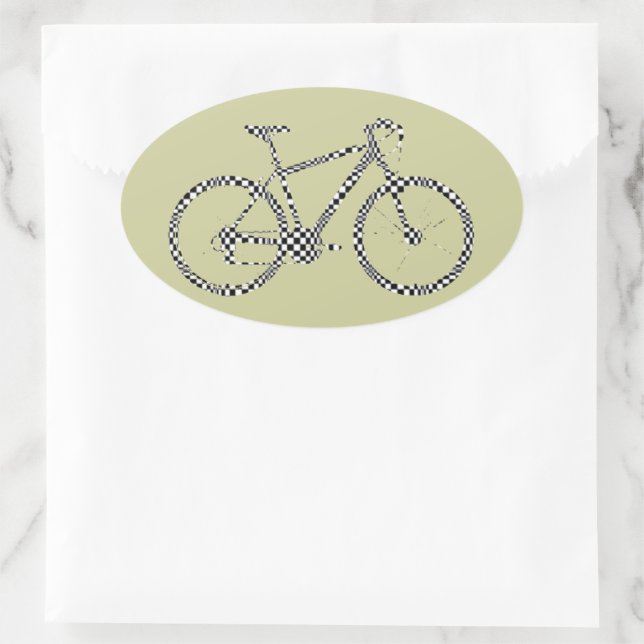 Adesivo Oval Bicicleta Verificada (Bolsa)