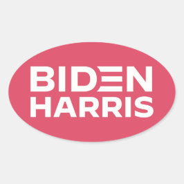 ADESIVO OVAL BIDEN HARRIS