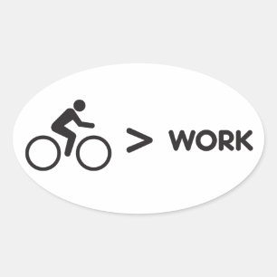 Adesivo Oval Bike > Work Sticker